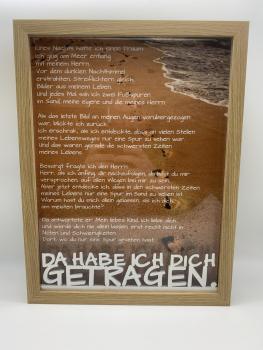 Spuren im Sand 3D Holzbilderrahmen